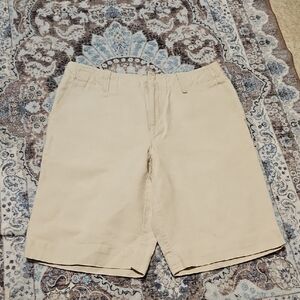 Liz Claiborne Women's Light Beige Linen Blend Bermuda Shorts